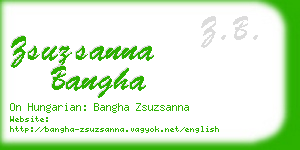 zsuzsanna bangha business card